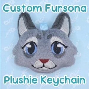 Custom Fursona Plush Keychain