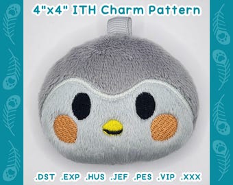 Patrón de bordado ITH de amuleto de peluche inspirado en pinzón