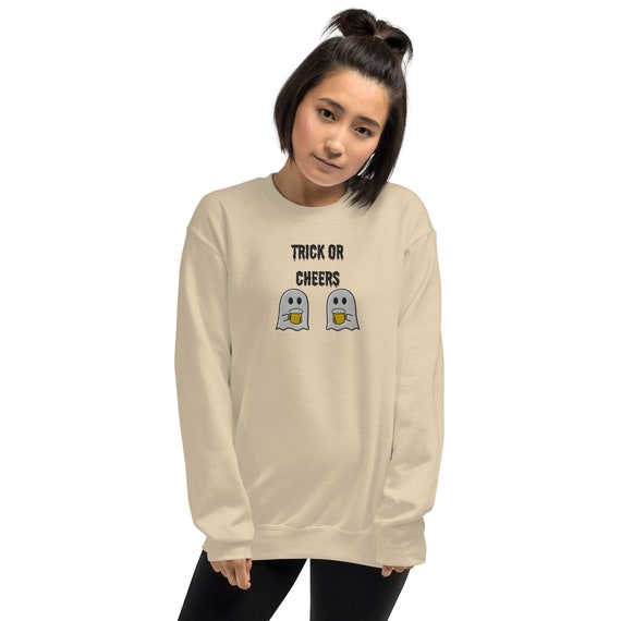 Embroidered Halloween Trick Or Cheers Sweatshirt