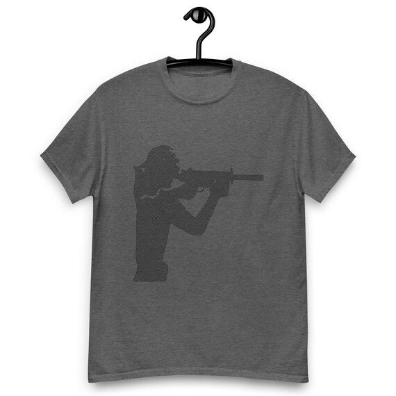 Armed Forces Tribute T-Shirt – Military Silhouette Rifleman Shirt – Tactical Patriotic Graphic Tee