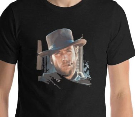 Clint Eastwood Cowboy T-Shirt – Spaghetti Western Graphic Tee – The Good The Bad and The Ugly Fan Shirt