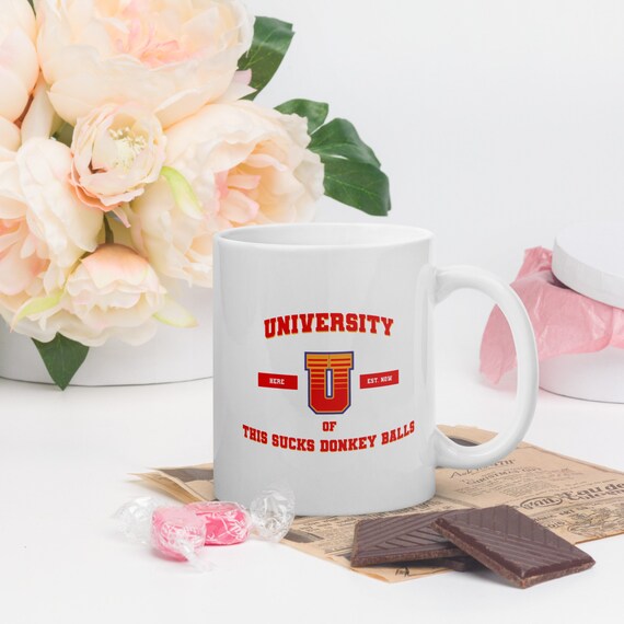University of This Sucks Donkey Balls coffee mug