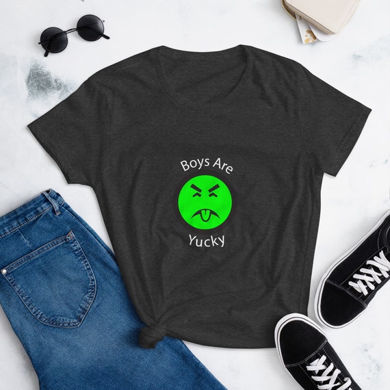 Boys are yucky Mr. Yuck retro tee