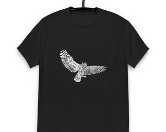 Spirit Animal Eule T-Shirt - Mystisches Eulen Grafik Tee - Stammes Tier Totem Shirt für Natur- & Nachtliebhaber