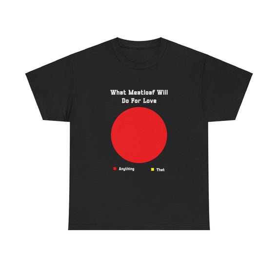 What Meatloaf Will Do For Love Shirt – Funny Pie Chart Graphic Tee, 80s Rock Parody