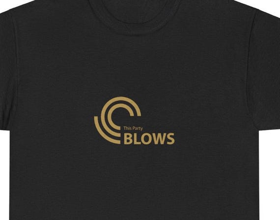 This Party Blows Shirt – Funny Minimalist Party Humor Tee, Retro Sarcastic Design
