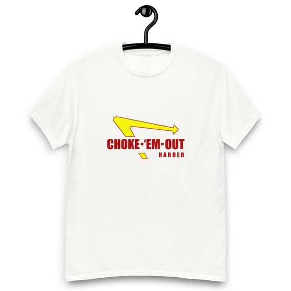 Choke ‘Em Out Harder Shirt – Funny In-N-Out BJJ Parody Tee, MMA Grappling T-Shirt