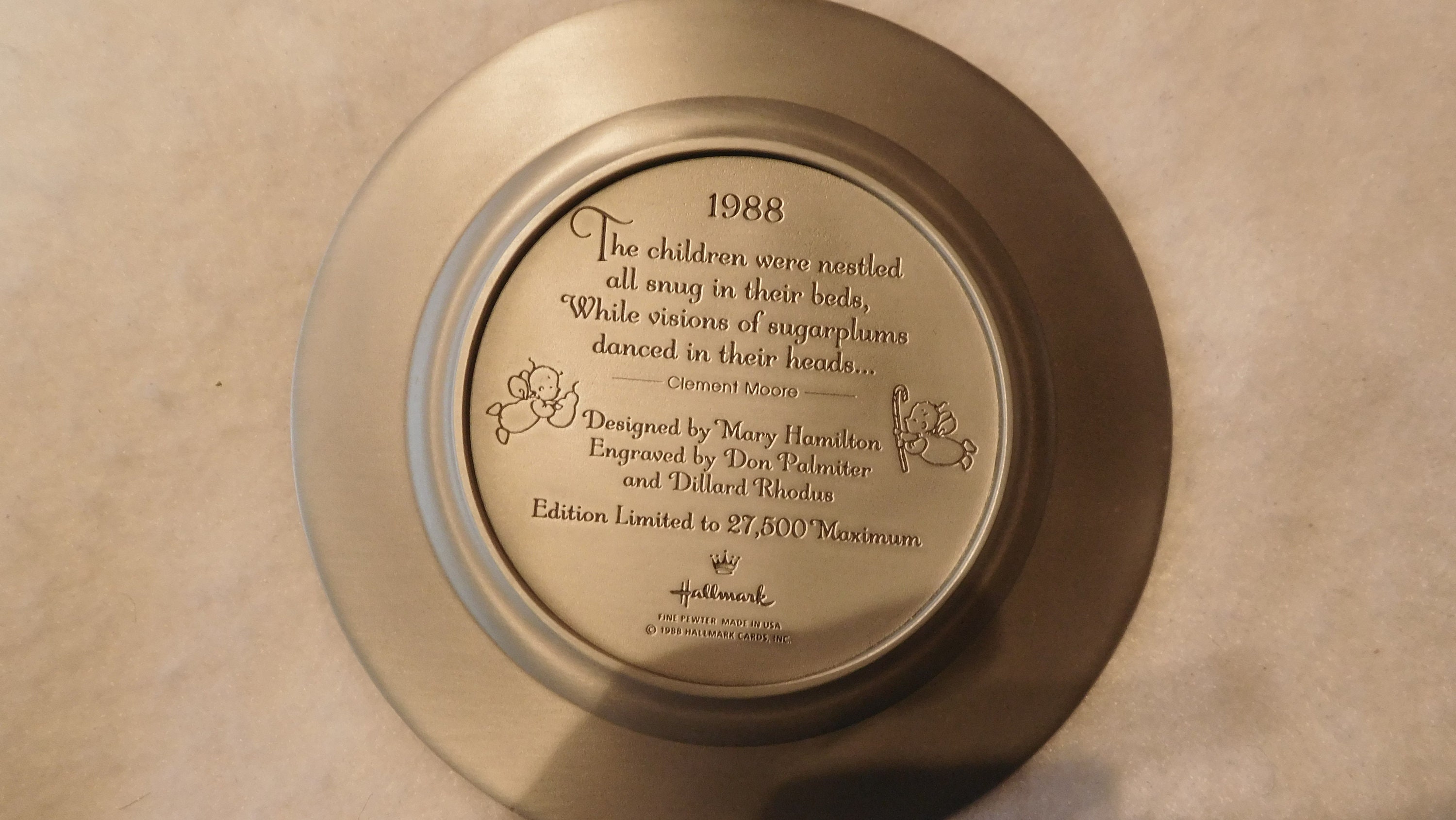 Little Gallery by Hallmark Christmas Pewter Collectors Plate Etsy Sweden