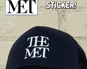 The Met Trucker Foam/Mesh Snapback Hat with Free Decal Sticker