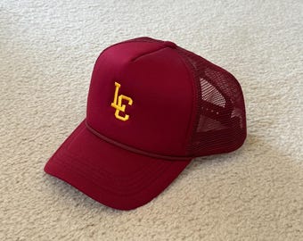 La Canada High School Spartans (LCHS) Foam Trucker Mesh Hat SnapBack Cap with Embroidered “LC” Interlocking Logo