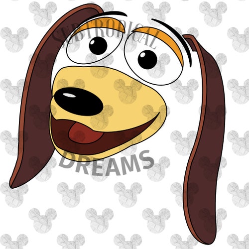 Toy Story Slinky Dog Face SVG