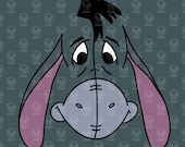 Winnie The Pooh Eeyore Face SVG - COLOR
