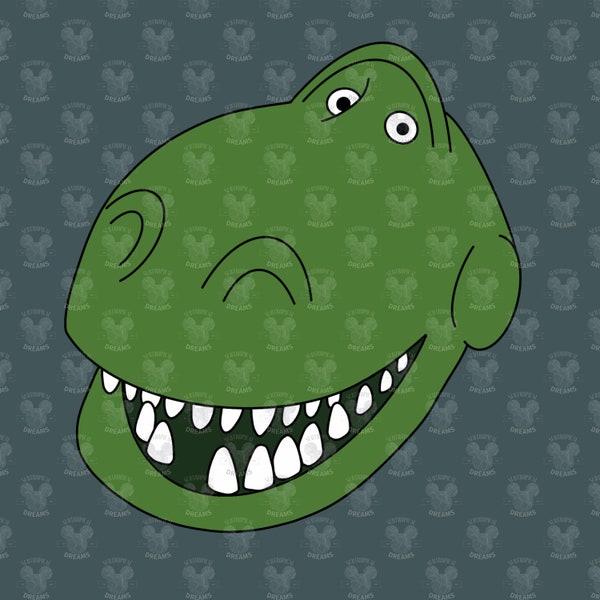 Toy Story Rex Face Svg - Etsy Hong Kong