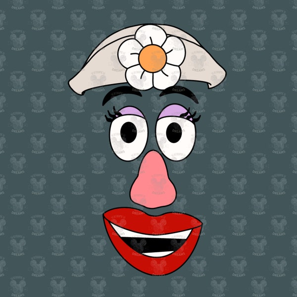 Toy Story Mrs. Potato Head Face SVG