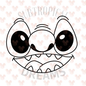 Stitch Face Outline SVG