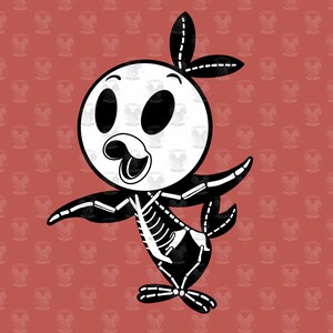 Oranje Vogel Skelet Halloween SVG