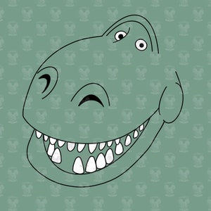 Toy Story Rex Face Outline SVG