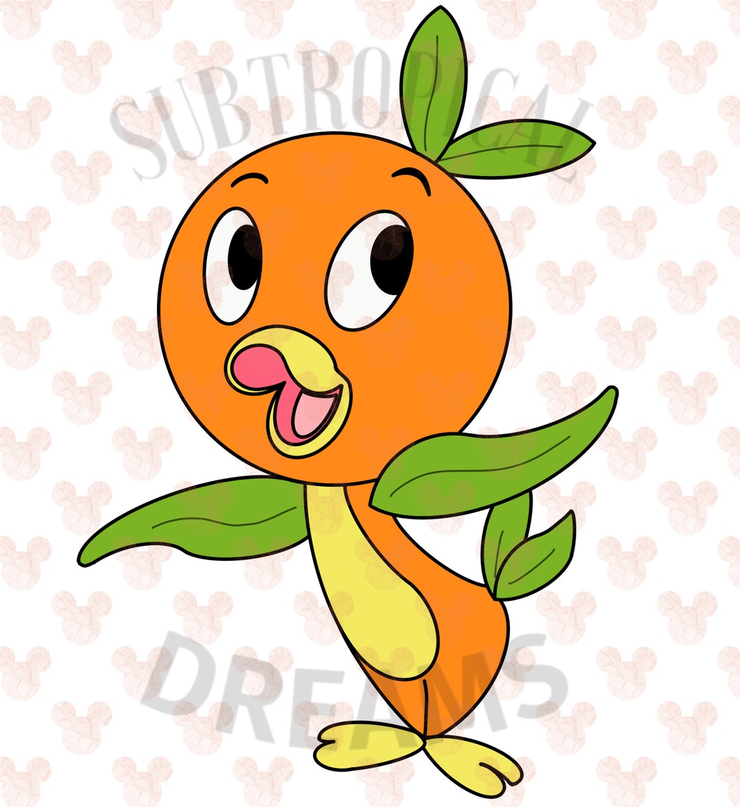 Orange Bird Full Color SVG - Etsy