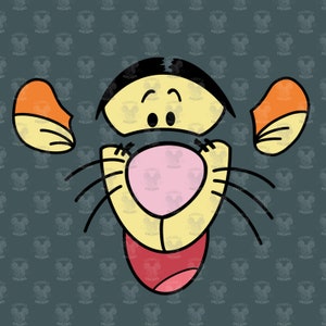 Winnie The Pooh Tigger Face SVG - KLEUR