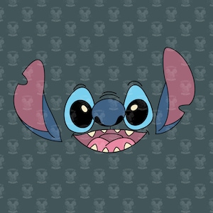 Stitch Face (met oren) SVG