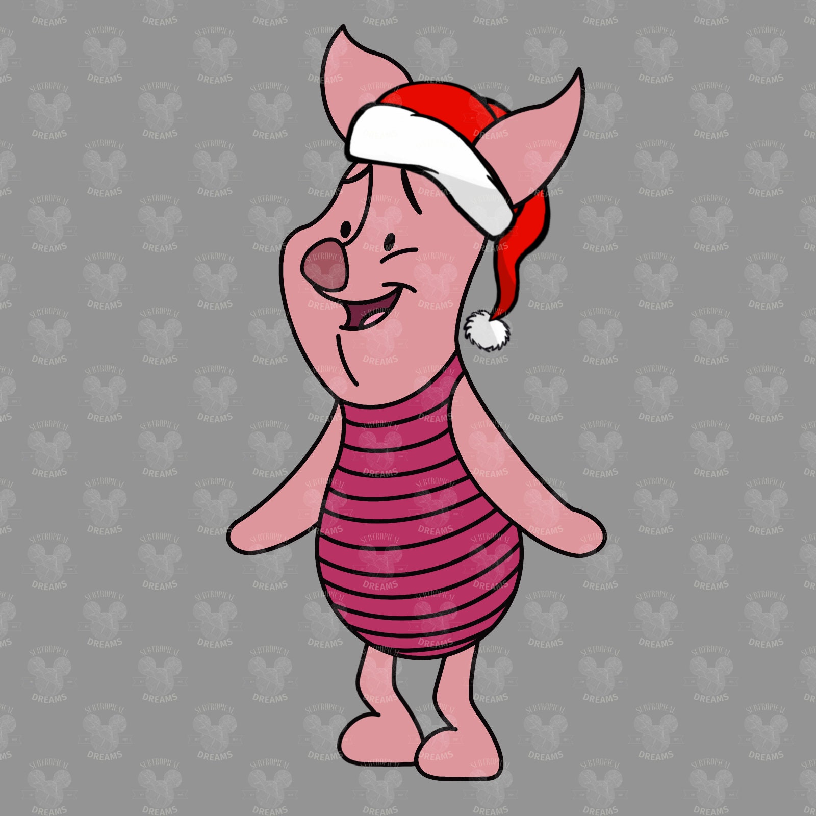Piglet Christmas Printable