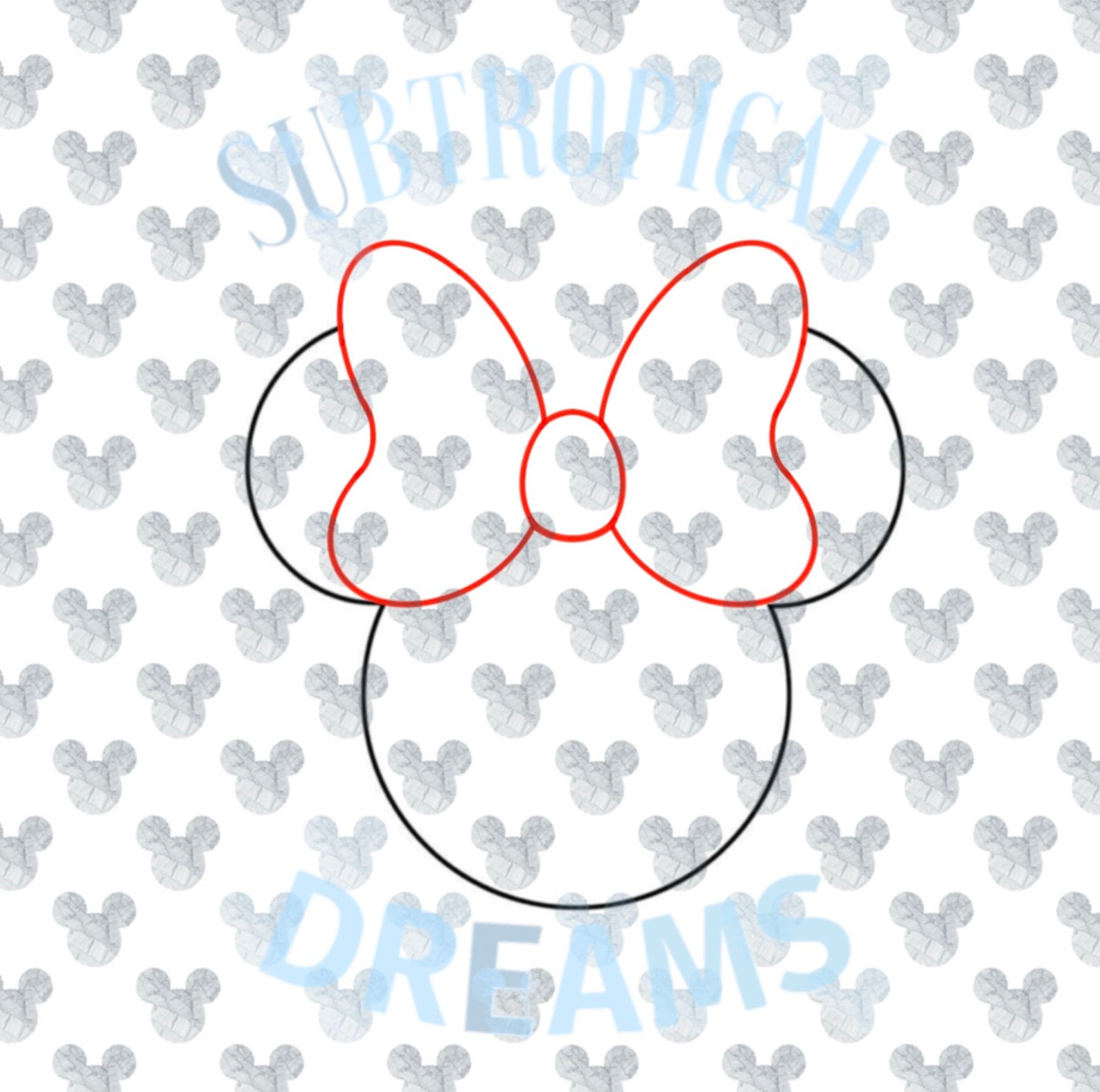 Minnie Mouse Outline SVG - Etsy Canada