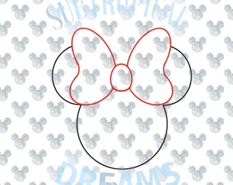 Minnie Mouse Outline SVG