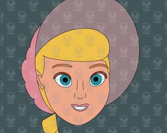 Toy Story Bo Peep Head SVG