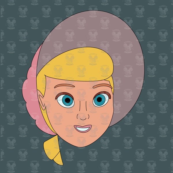 Toy Story Bo Peep Head SVG