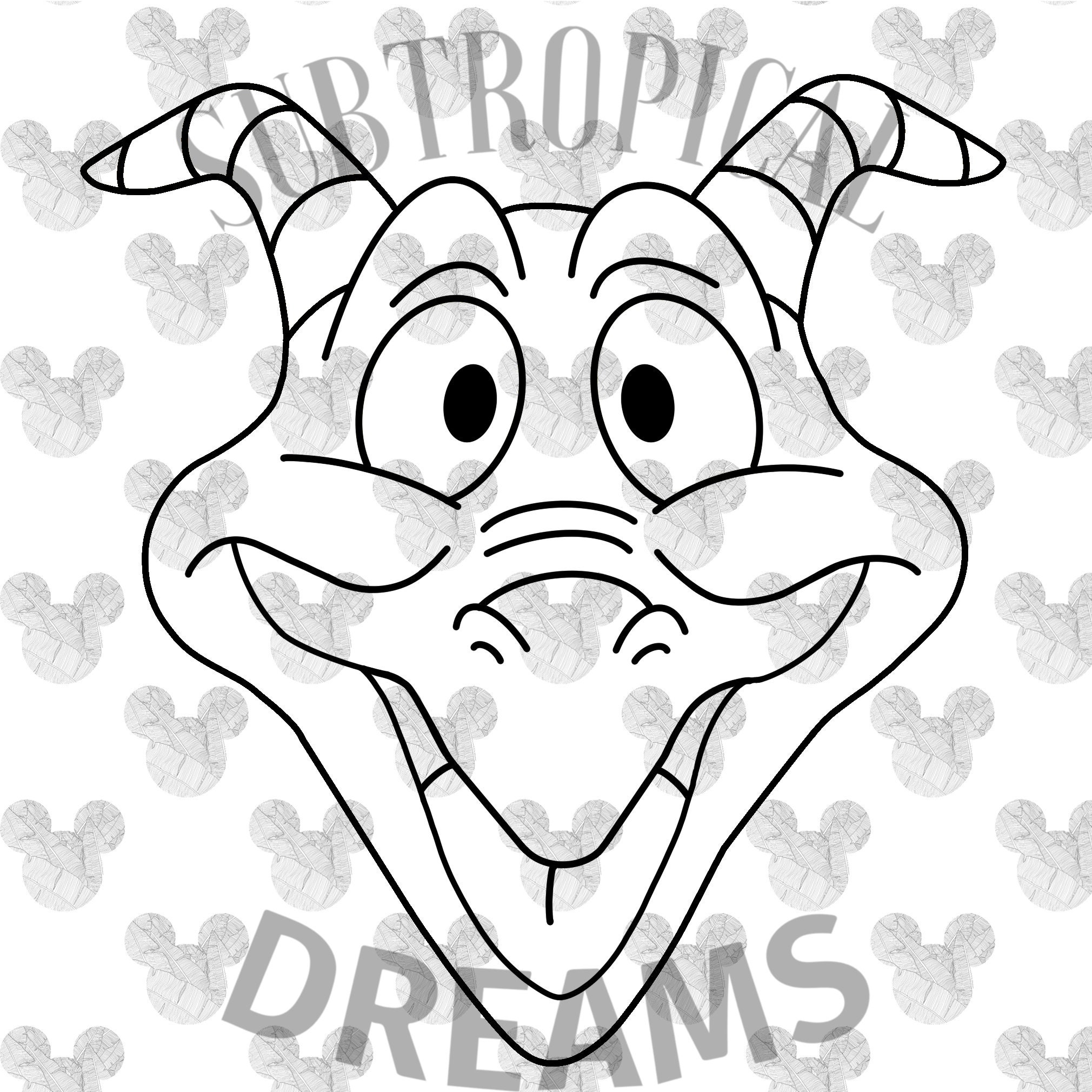 Figment Face Outline SVG Etsy UK