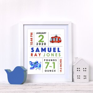 Póster personalizado de estadísticas de nacimiento de nuevos bebés - Imagen digital