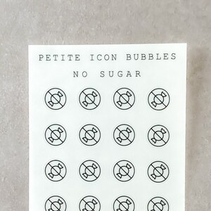 Adesivi permanenti trasparenti opachi trasparenti Petite Icon Bubbles SENZA ZUCCHERO