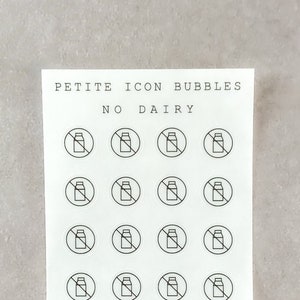 KEINE DAIRY Petite Icon Bubbles Translucent Clear Matte Permanent Aufkleber