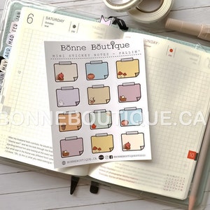Mini Sticky Notes Aufkleber - Herbst Herbst Thanksgiving Halloween Geist Truthahn Tag Ahornblätter Kürbiskuchen gewürzte Latte Pilze - B108