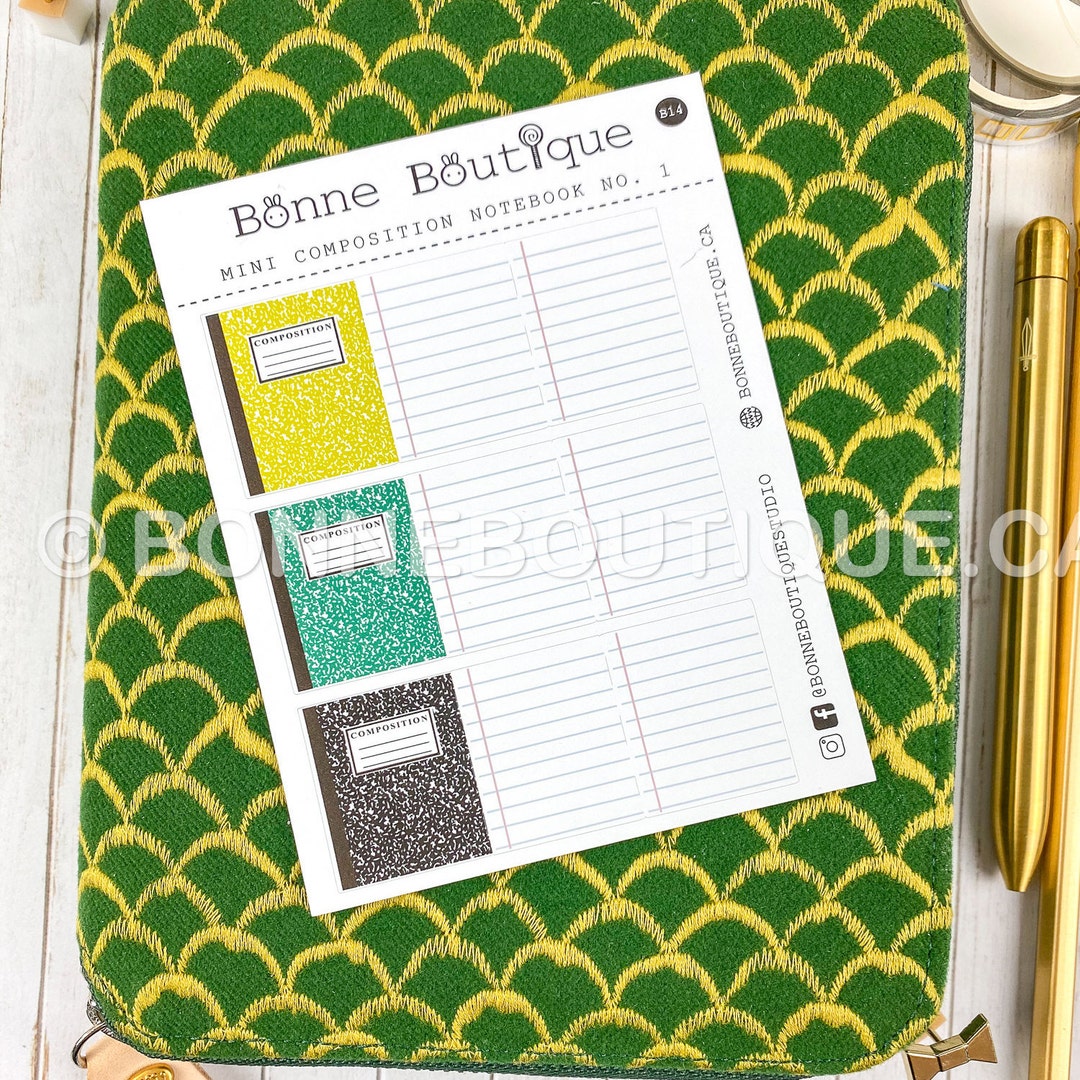 MINI Composition Notebook Sticker Foldable Guided Folds Etsy