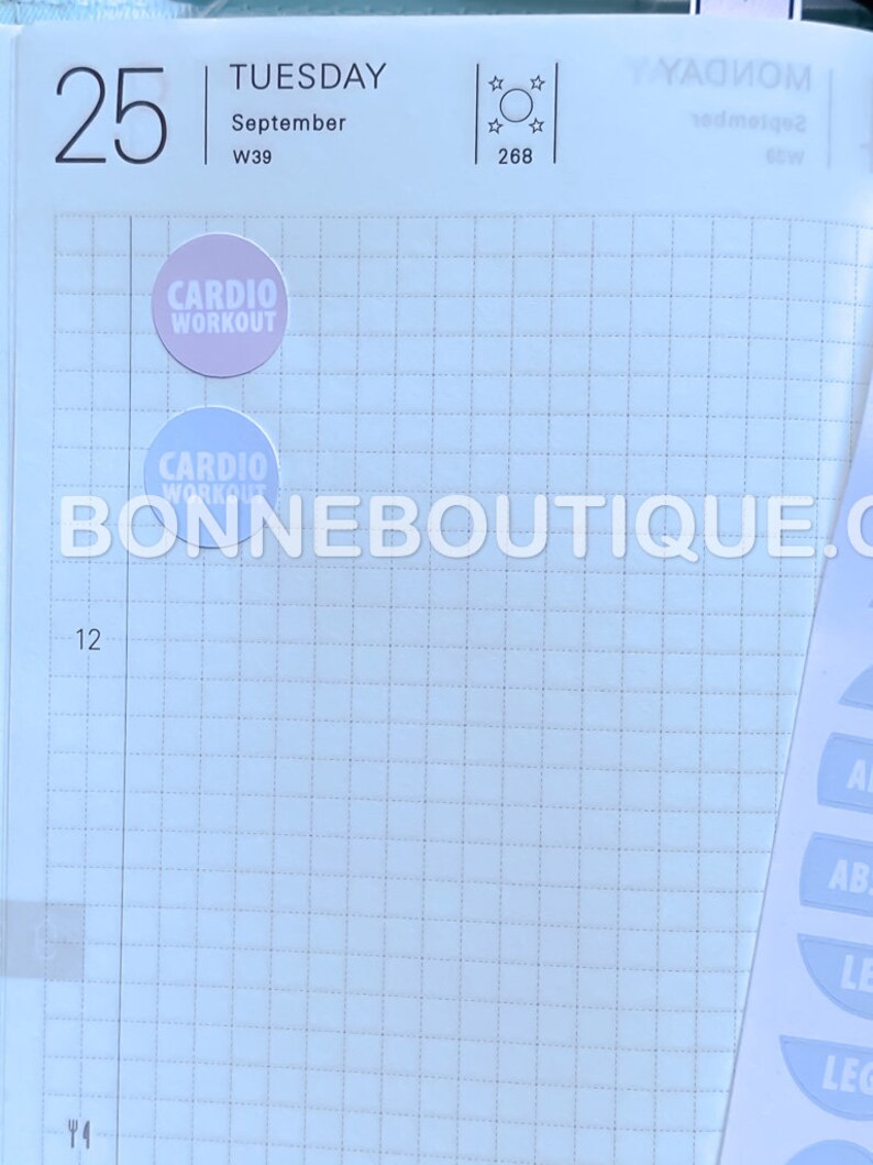 COMPLETE Body Workout Stickers Arm Day Leg Day Core Abs Day Etsy