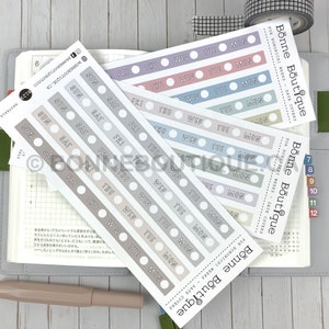 Kit de semanas Tira de portada de semana ELIGE entre: Neutro, Pasteles y Tonos medios brillantes o las 3 pegatinas funcionales de portada de semana para Hobonichi B129