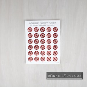 Stickers tracker NO SPEND - Agenda, calendrier, journal, rappel visuel de ne pas dépenser, Stickers Tracker rond rond B101