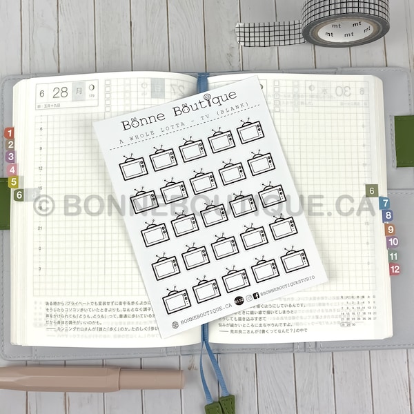 A Whole Lotta - TV trackers for movies, series & shows: Blank, Subscription Channels -  Show Schedule Tracker,  Movie Planner Stickers