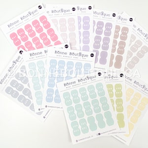 MINI maand- of kleine blanco tabbladen in 12 kleuren Bonne Maison Collection - geperforeerd voor eenvoudig aanbrengen Planner Tijdschriftkalenders B182-PP/BL