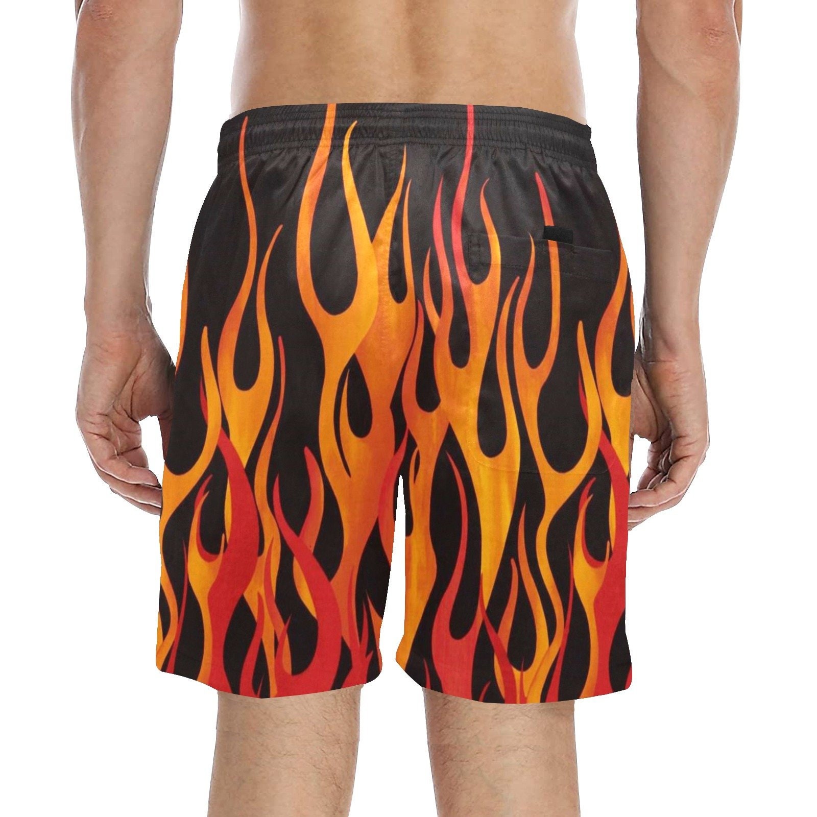 Men's Hotrod Flames Beach Swim Shorts | Etsy