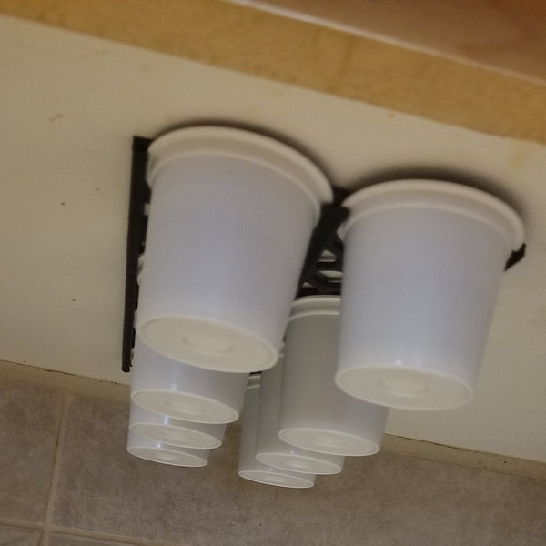 Under cabinet Coffee Pod holder, Compatible with K-Cups, 3D Printed mount