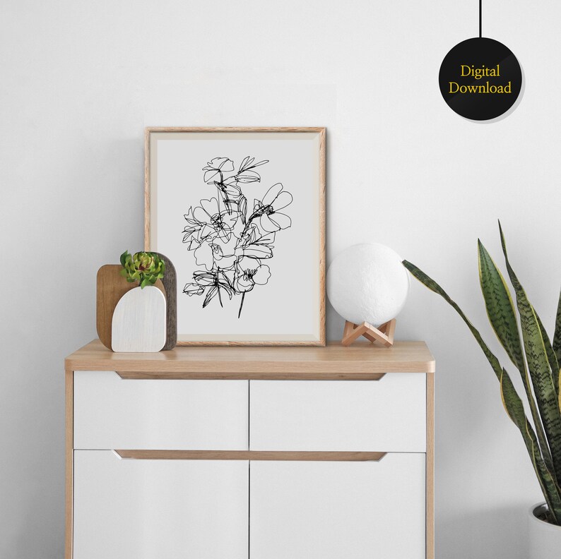 Modern Wall Art Abstract Line Art Living Room Wall Decor Etsy