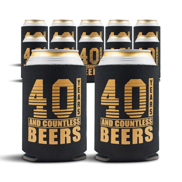 40th Birthday Decorations for Men, 40th Birthday Gifts Can Coolers, 40th Birthday Gift Ideas for Men & Women, 40th Birthday Party Favors