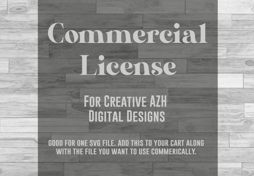 Commercial License Etsy