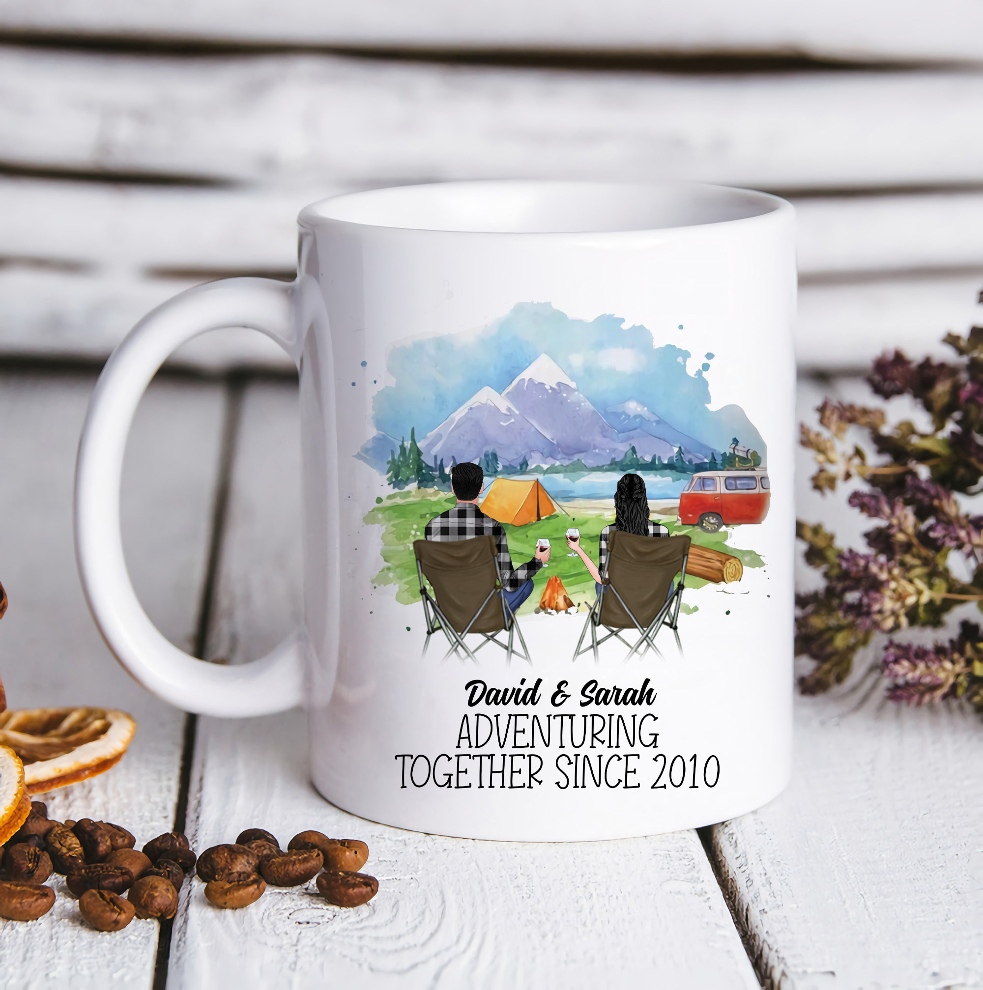 Couple Mug Personalized Camping Mug Camping Mug Adventuring Etsy