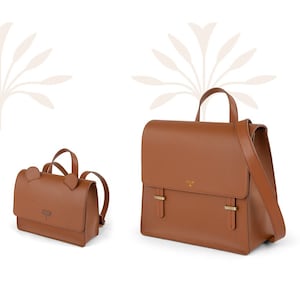 Marie & Blanche - Duo maman-enfant - Jumelage - Sacs assortis - Sacs à dos pour enfants - Cuir végétalien - Idée cadeau pour la fête des mères - Ollie Compagnie