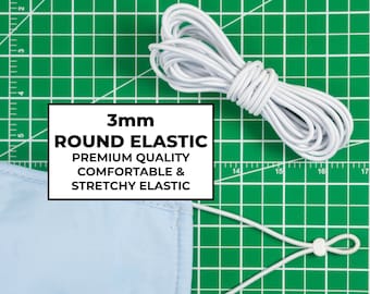 Cordón elástico de 3 mm y cuerda negra o blanca para proyectos de bricolaje, manualidades, cuerda elástica redonda, de 20 a 200 metros, banda elástica de 1/8 de pulgada.