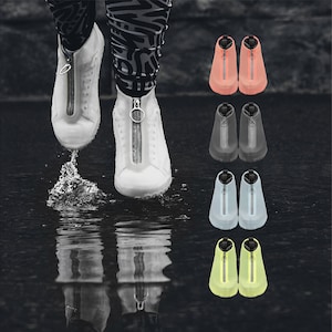 Couvre-chaussures – Qualité supérieure, silicone imperméable, durable, réutilisable et ultra élastique. Antidérapant, flexible et facile à nettoyer. 5 couleurs