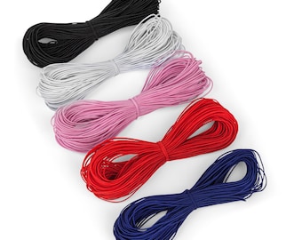 1mm Polyester Elastic Cord – Stretchy String for Masks, Crafts, Beading